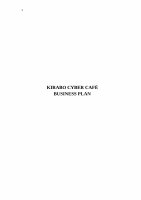 Page 1: Kirabo cyber cafe business plan
