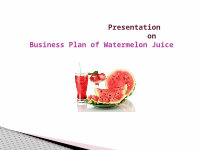 Page 3: Business plan of watermelon juice